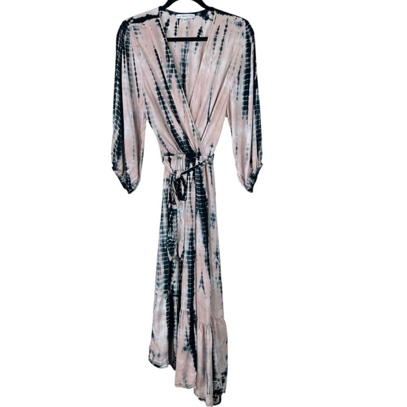 Young Fabulous & Broke Tie-Dye Maxi Wrap Jillian Dress Women Size Medium - Picture 3 of 10